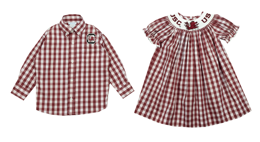 Vive La Fete University of South Carolina Embroidered Dress Shirt - Kids on King