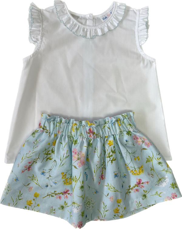 Lulu Bebe Floral Skirt Set