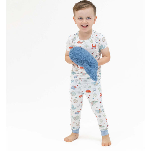 Angel Dear Sailor Sea Creatures Short Sleeve Lounge Wear Set - Kids on King
