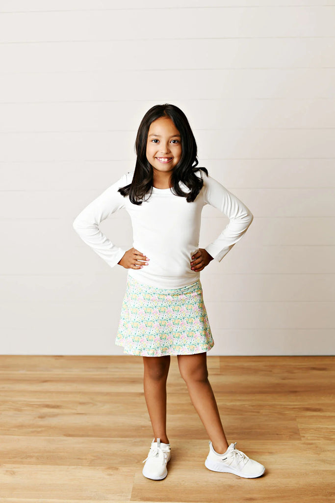 Swoon Tennis Skirt in Bloom - Kids on King