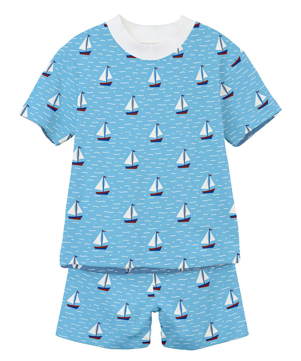 Sara's Prints Boy's Sailboat Pajamas