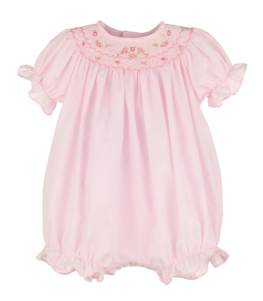 Luli & Me Pink Smocked Bubble