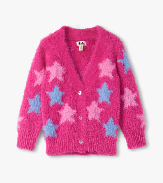 Hatley Sparkling Star Fuzzy Cardigan - Kids on King