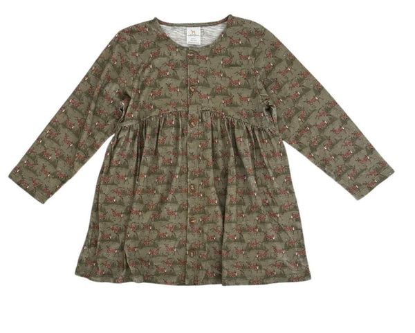 Velvet Fawn Mabel Dress in Whitetail Woods - Kids on King