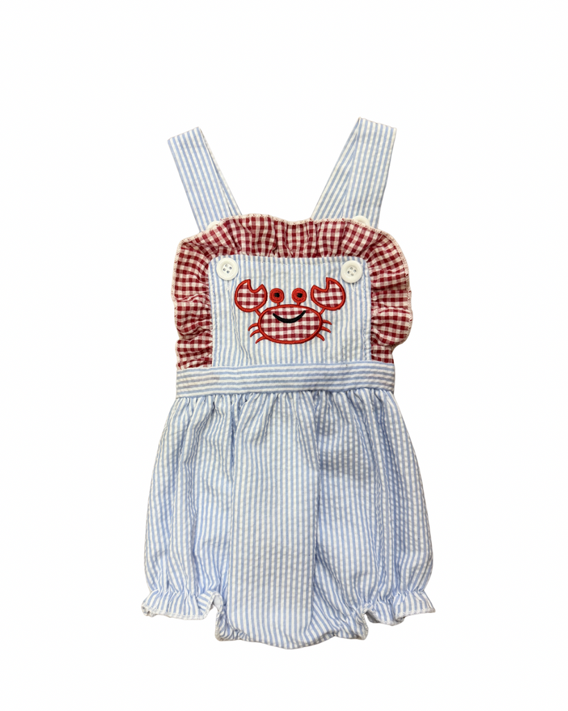 City Beautiful Crab Applique Bubble - Kids on King