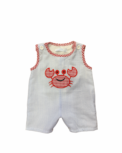City Beautiful Crab Applique Shortall - Kids on King