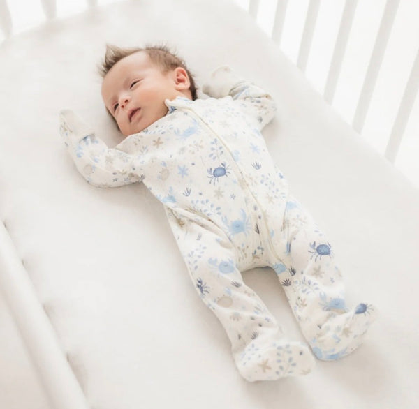 Magnolia Baby Crabby Cove Zip Footie in Sky - Kids on King