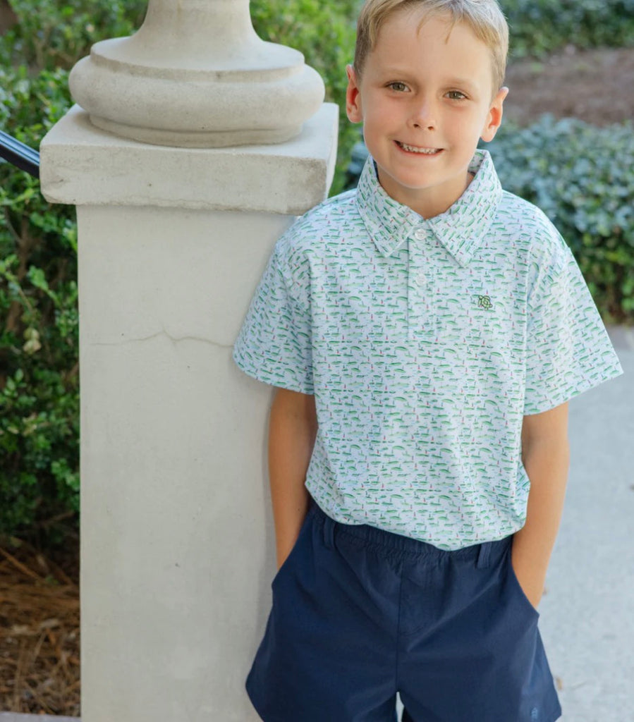 Bailey Boys Preformance Polo in Golf Course - Kids on King