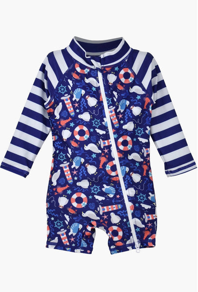 Flap Happy UPF 50 Shortie Surf Swimsuit Seagull Shores - Kids on King