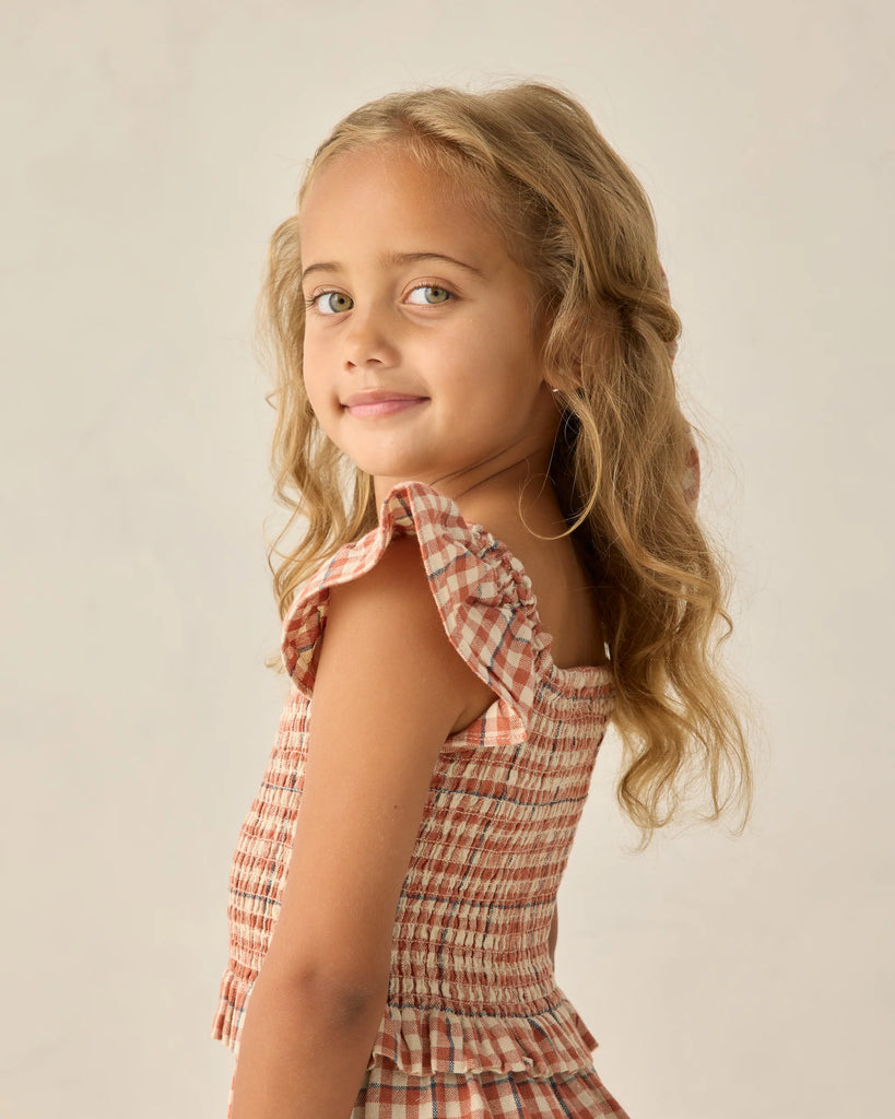 Rylee & Cru Zayla Poppy Gingham Top - Kids on King