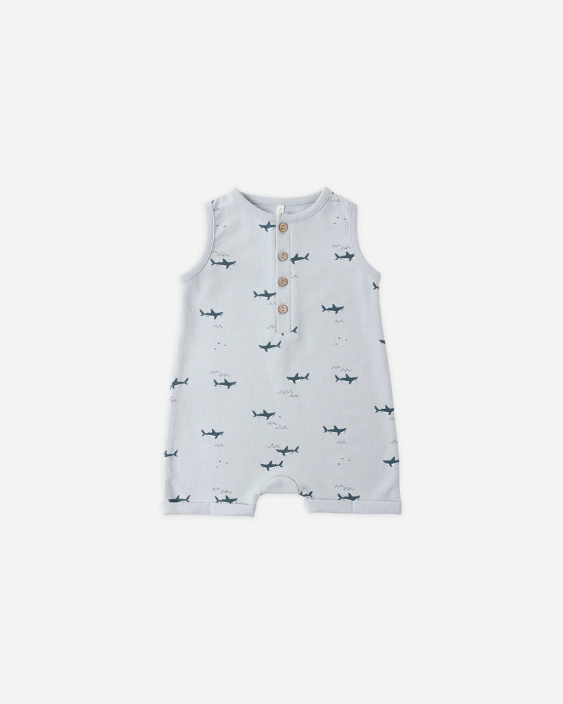 Rylee & Cru Shark Romper - Kids on King