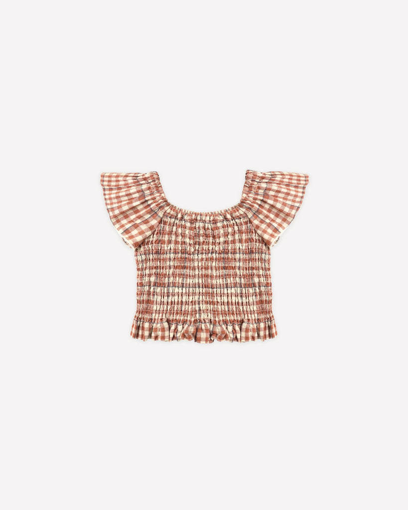 Rylee & Cru Zayla Poppy Gingham Top - Kids on King