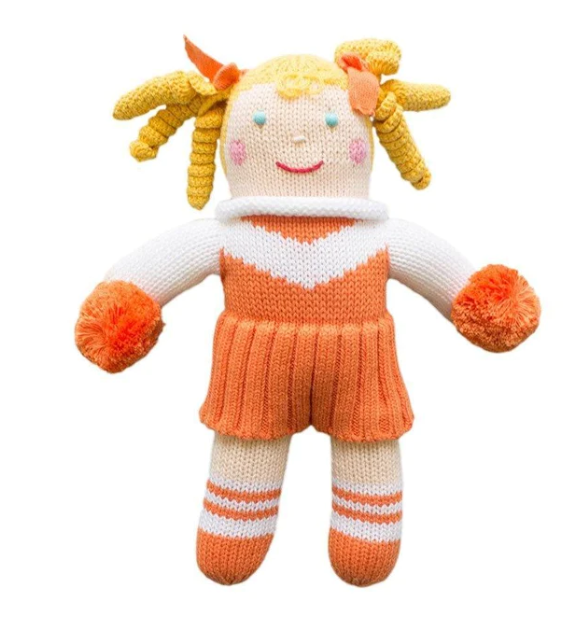 Petit Ami Cheerleader Crochet Rattle