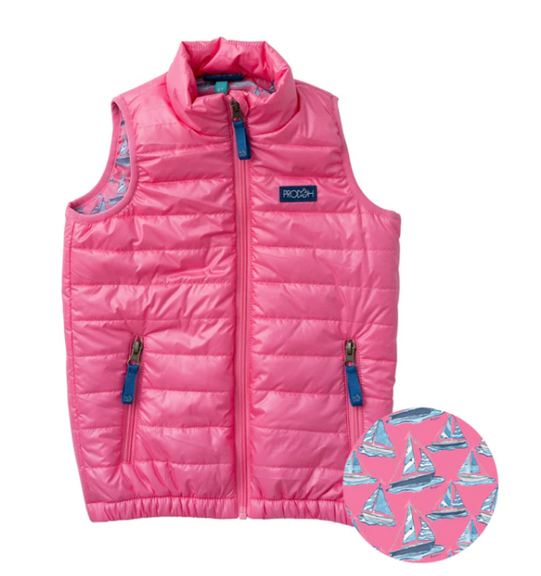 Prodoh Pink Cosmos Puffer Vest