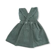 Angel Dear Apple Corduroy Pinafore w/ Diaper Cover - Kids on King