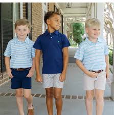 Bailey Boys Knit Polo in Navy - Kids on King