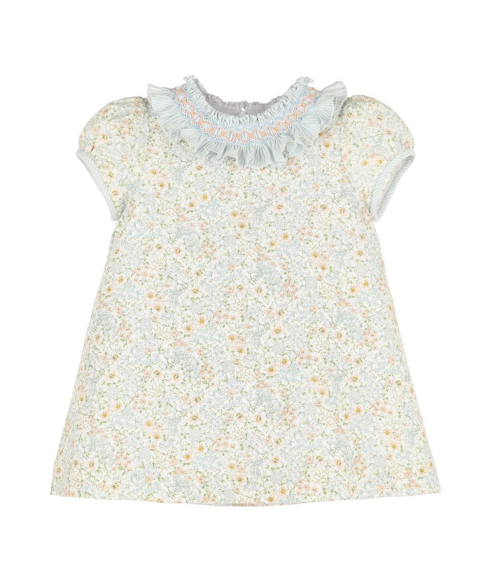 Luli & Me Gabby Girls Sherlyn Autumn Farmhouse Floral Dress