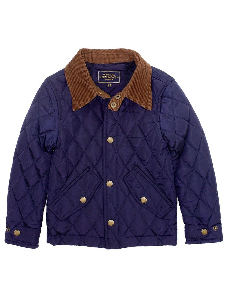 Properly Tied Beaumont Navy Quilted Jacket - Kids on King