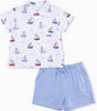 Angel Dear Bubbly Sailboats Polo with Casual Short - Kids on King