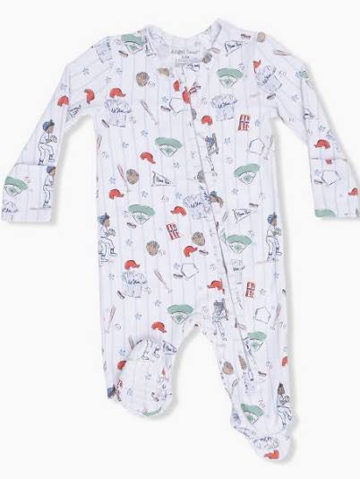 Angel Dear Home Run Baseball 2 way Zipper Footie - Kids on King