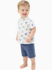 Angel Dear Blue Crab Polo With Casual Shorts Set - Kids on King