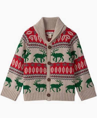 Hatley Winter Elk Shawl Collar Cardigan