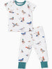 Angel Dear 2 PC Short Sleeve Loungewear Set in Duck print - Kids on King