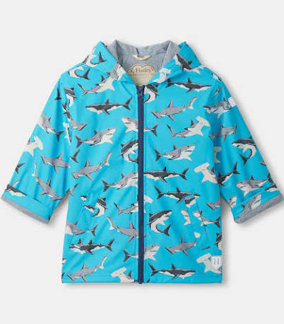 Hatley Shark Party Color Changing Rain Jacket - Kids on King
