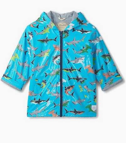Hatley Shark Party Color Changing Rain Jacket - Kids on King