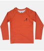 Velvet Fawn Bolt Rash Guard in Tangerine Tackle - Kids on King