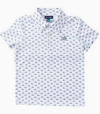 Prodoh Pro Performance Polo in Golf Cart Print - Kids on King