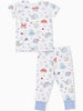 Angel Dear Sailor Sea Creatures Short Sleeve Lounge Wear Set - Kids on King