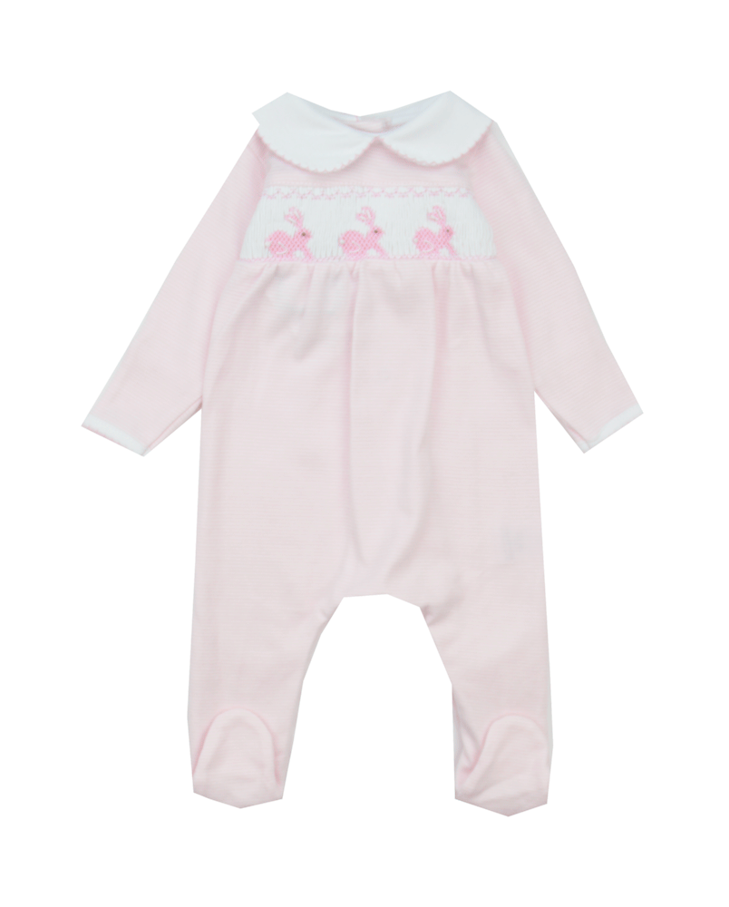 Magnolia Baby Pink Smocked Bunny Layette Gown โ Kids on King