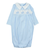Magnolia Baby Blue Smocked Bunny Layette Gown - Kids on King