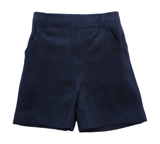Jack and Teddy Navy Linen Shorts - Kids on King