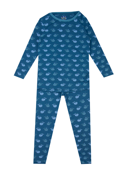 Kickee Pants Long Sleeve Pajama Set Twilight Tiny Whale - Kids on King