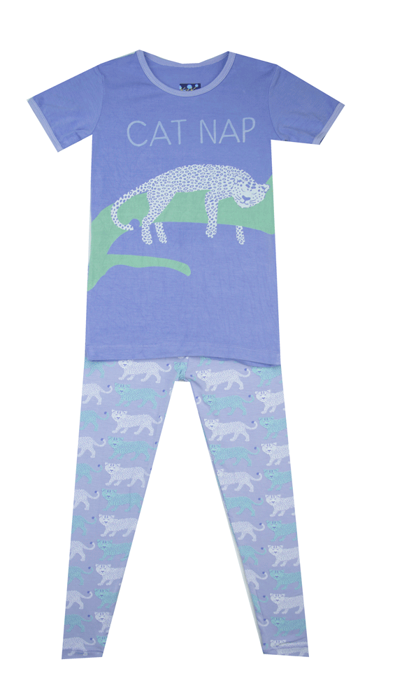 Kickee Pants Lilac Leopard Pajama Set - Kids on King
