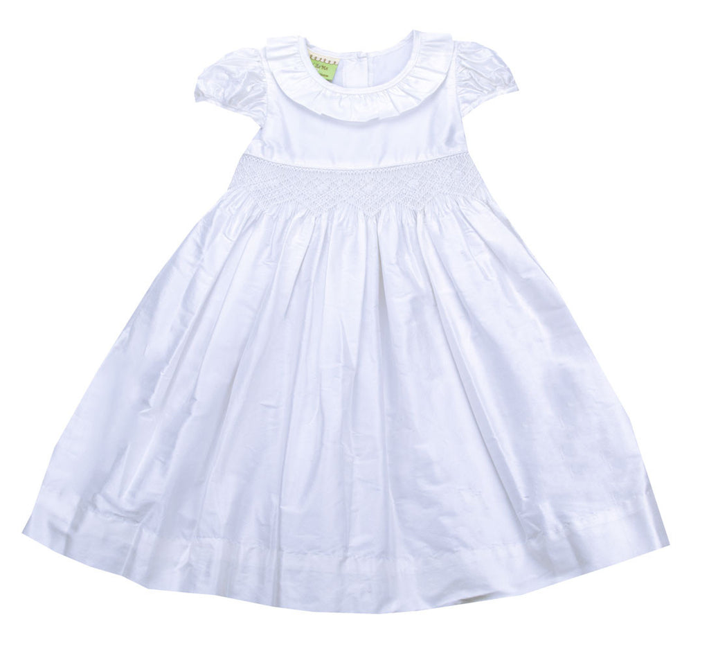 silk dress for kids Gold Silk Gown with Zari Border & Embroidered Waist Motif For Girls 5-6Y(24)