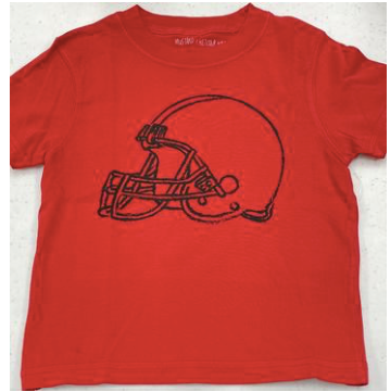Mustard & Ketchup Kids Game Day Football Helmet Shirt