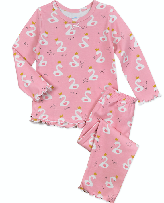 Sara's Print Swan Princess Pajama Set