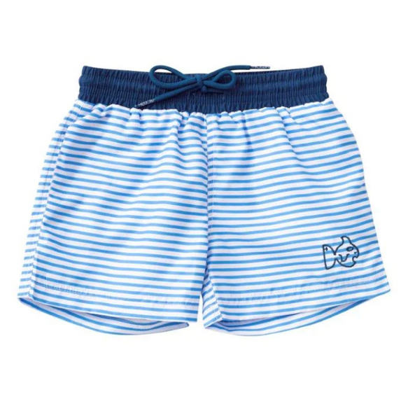 Blue stripe swim shorts shop