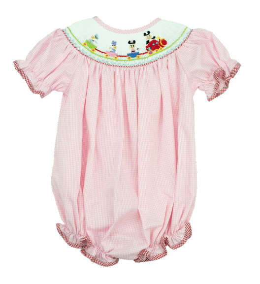 Kids on King Mickey Smocked Bubble - Main Image