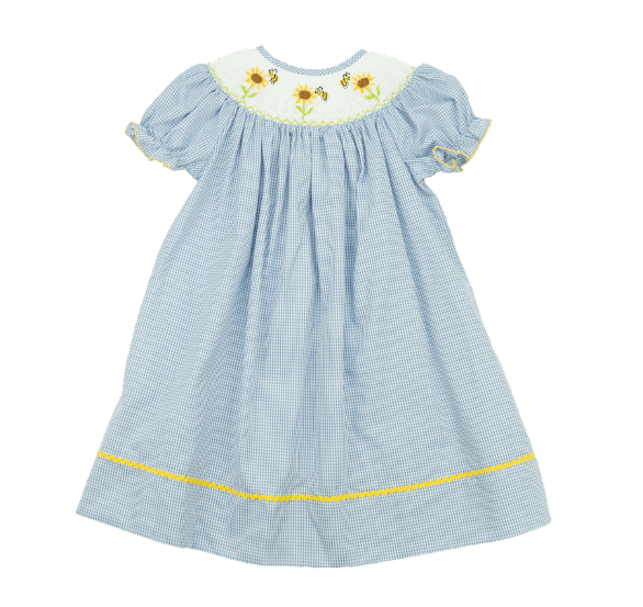 Kids on King Smocked Sunflower Dress Kids on King Smocked Sunflower Dress