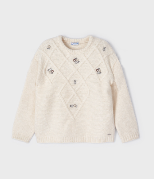 Mayoral Jacquard Knit Sweater