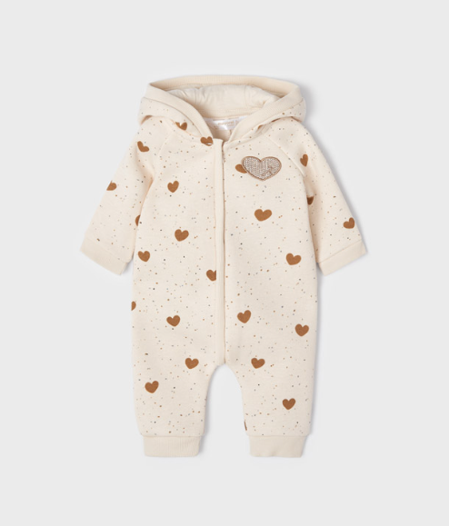 Mayoral Hoodie Zip Romper