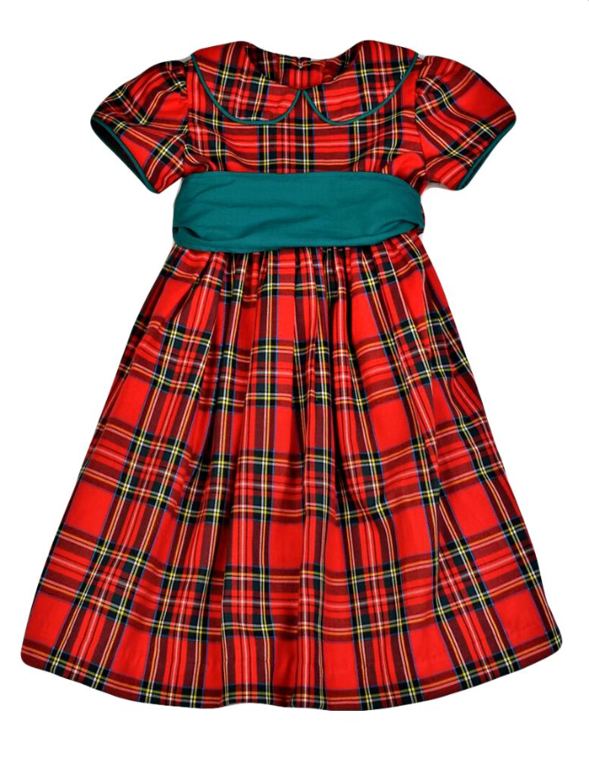 Funtasia Too Holiday Plaid Dress with Sash Kids on King Funtasia Too Holiday Plaid Dress with Sash Kids on King