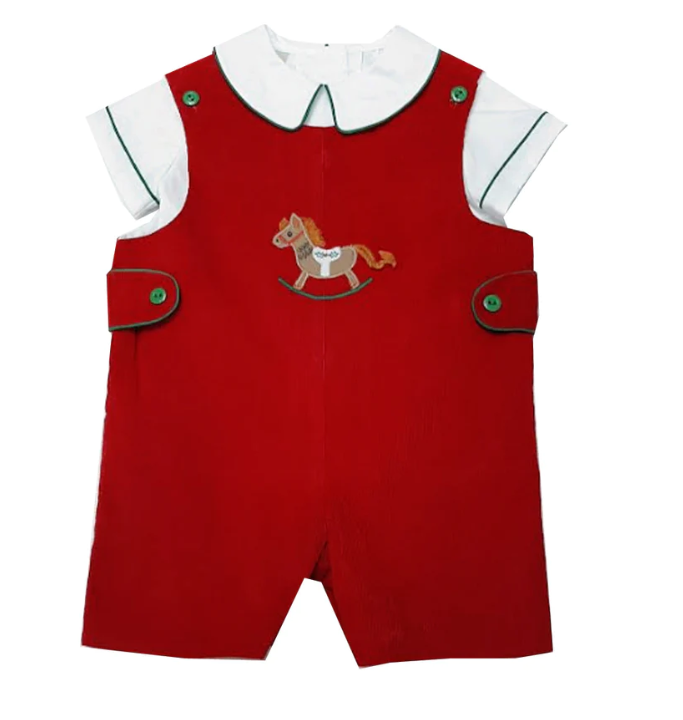 Little Threads Smocked Corduroy Tie-Back Christmas Dress Little Threads Smocked Corduroy Tie-Back Christmas Dress