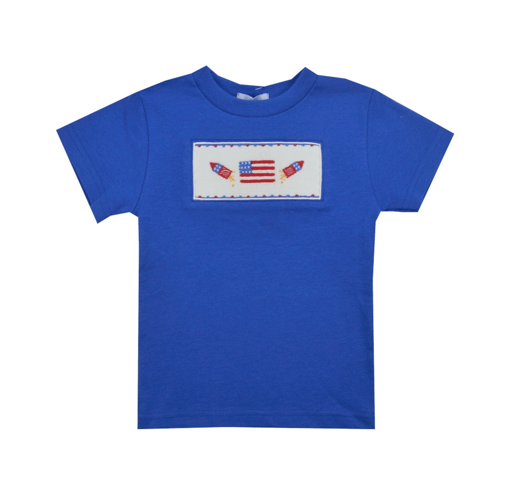 Vive La Fete Construction Smocked Light Blue Tee main image 0